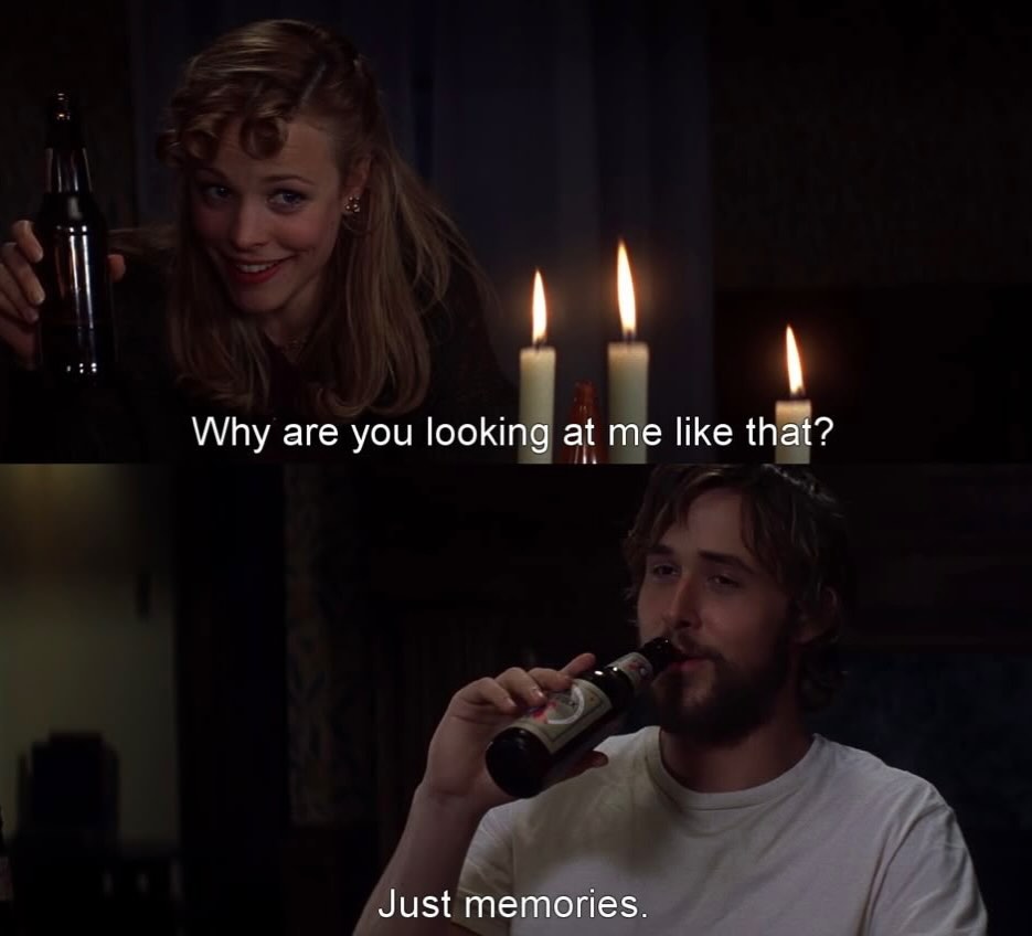 Rachel McAdams and Ryan Gosling in The Notebook, 2004