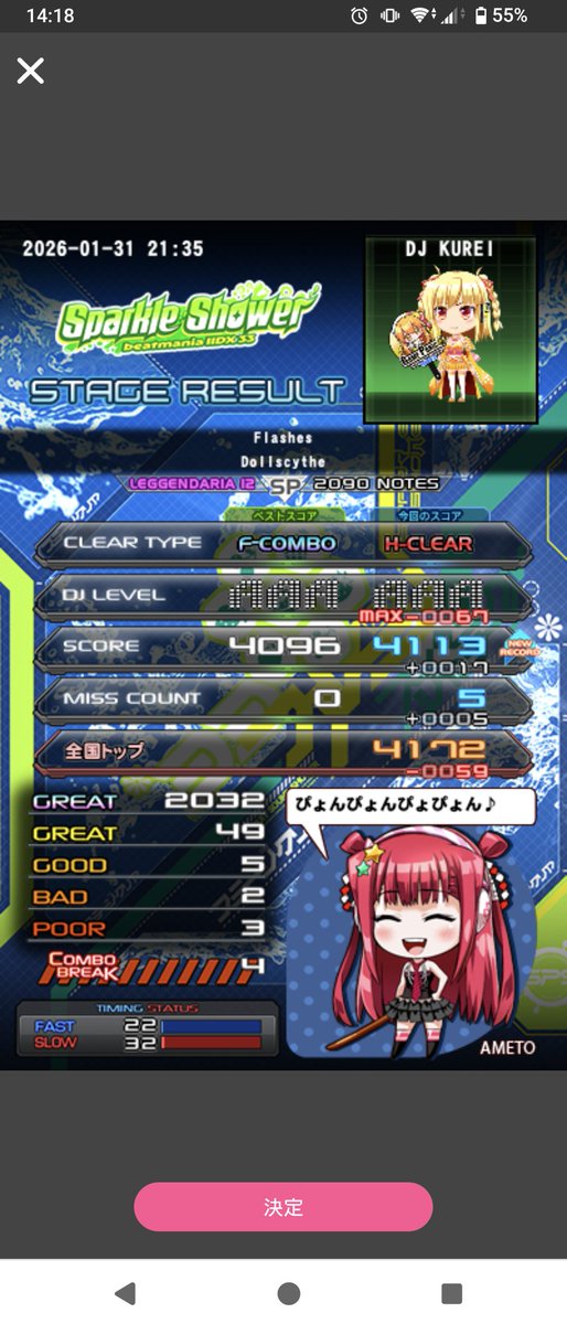 凛ちょすページ Flashes SPL 4100点は超えた！4130点くらいはいきたい！ 青少年 SPL