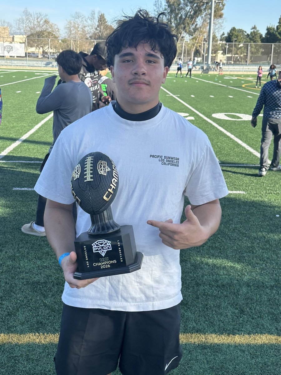 We won the <a href="/Pylon7on7/">Pylon 7on7 Football</a> in L.A yesterday <a href="/LasSteady/">Las steady</a> <a href="/SportsRecruits/">The Nation.</a> <a href="/BrandonHuffman/">Brandon Huffman</a> <a href="/PGregorian/">Paul Gregorian</a> <a href="/GregBiggins/">Greg Biggins</a> <a href="/GarcesAthletics/">Garces Memorial Athletics</a> <a href="/trevhorn/">Trevor Horn</a>