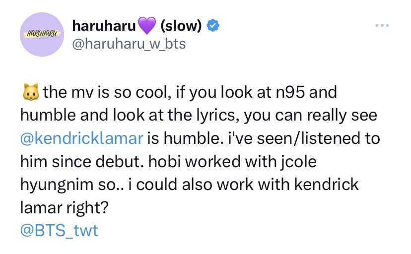 <a href="/xDelphiniumx/">💙🌺🩵Delphinium🩵🌺💙</a> min yoongi is a korean rapper (who also goes by SUGA &amp; has an alter ego "Agust D") he don't play ab kendrick since day 1

you can check out his album here! :)
open.spotify.com/album/446ROKmK…