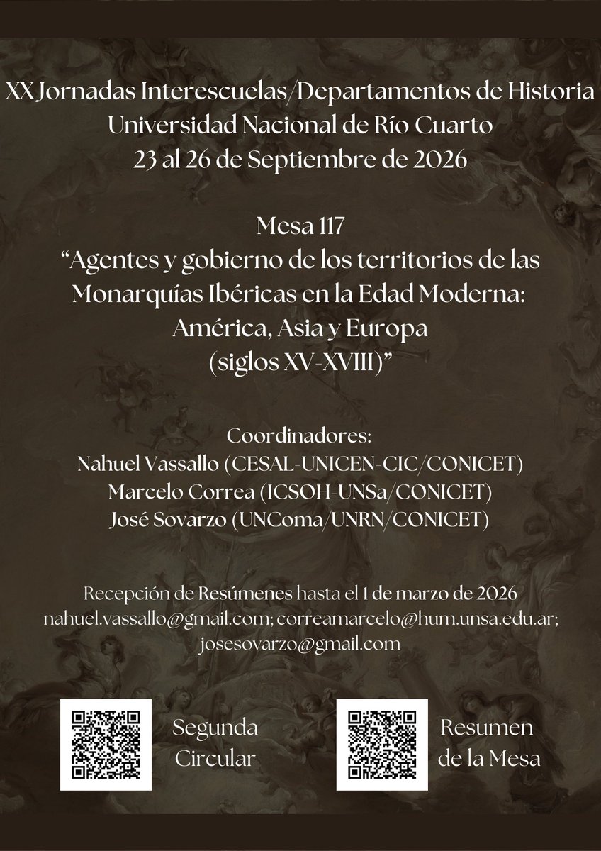 Prórroga para el envío de resúmenes hasta el *1 de marzo*
¡Esperamos sus propuestas!
👇👇👇