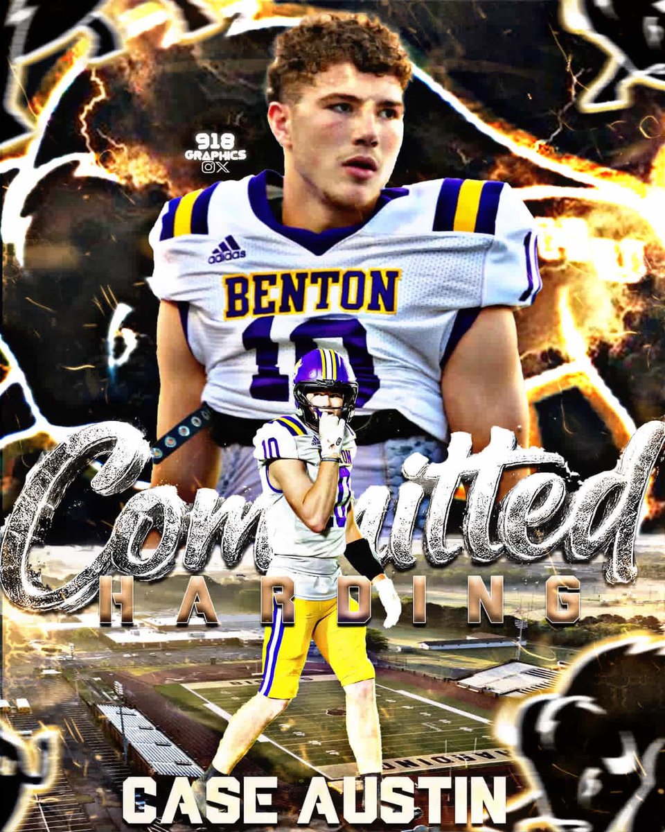 case_austin07's tweet photo. Honored to announce my commitment to Harding University!! @hucoachmote @CoachBray_ @CoachFrancis_HU @Harding_FB @CoachB_TGRPRIDE @bradymccoy19 https://t.co/yRSk4YeA9y
