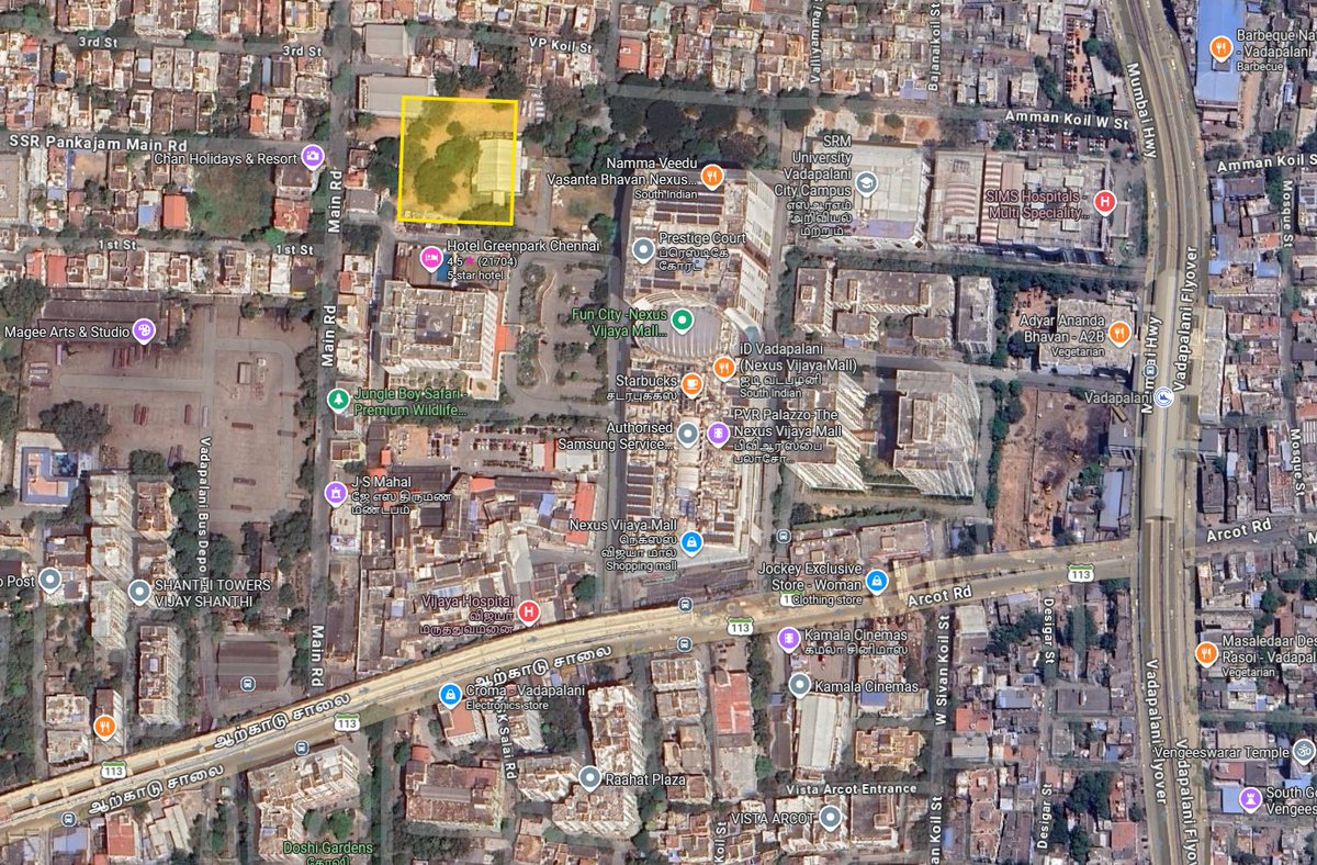 In a JV with Vijaya mall, Greenpark hotel Vadapalani is adding a 1000 ppl convention center behind the hotel and expanding.

~250K SQFT expansion
9 storey tower