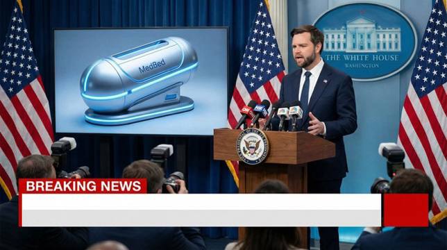 CMDRVALTHOR's tweet photo. BREAKING NEWS | February 2, 2026

VICE PRESIDENT JD VANCE ANNOUNCES OFFICIAL MEDBED ROLLOUT

In a historic press conference from the White House, Vice President JD Vance officially confirmed what millions have been waiting to hear.

“MedBed technology is real. It is here. And it belongs to the American people.”

Standing before the nation, Vance revealed that the Trump administration has been working behind the scenes to prepare civilian access to quantum healing technology.

Key announcements:

 • Federal funding approved for 200+ MedBed centers nationwide
 • First civilian appointments begin within 60 days
 • Big Pharma monopoly officially under federal investigation

“For too long, the medical establishment has profited from human suffering. That era ends today.”

The mainstream media has been ordered to begin coverage immediately.

This is the moment we have been waiting for.

@MedBedsTechnologyNews