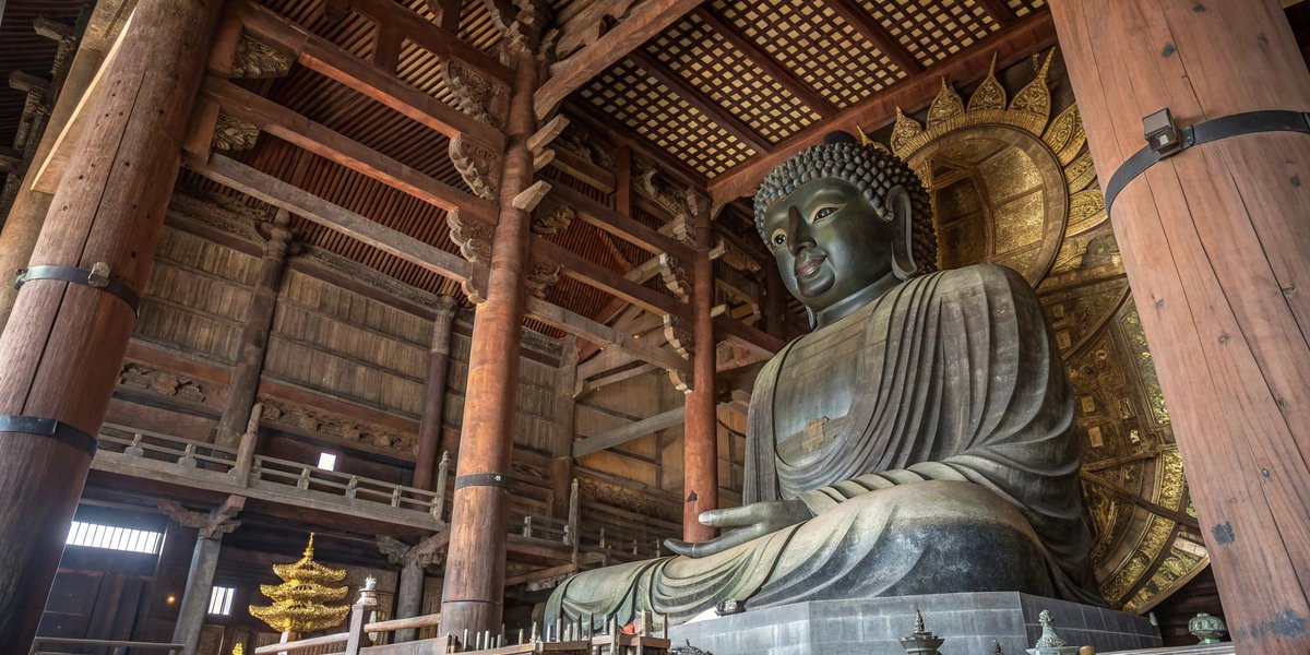 WasabiVaio's tweet photo. #recraft #googlemixboard 　大分楽しい

1. recraftで画像生成　「奈良の大仏殿の中の大仏」
2. googlemixboardで　[仏像を消してください。] https://t.co/1BvvJn8VfG