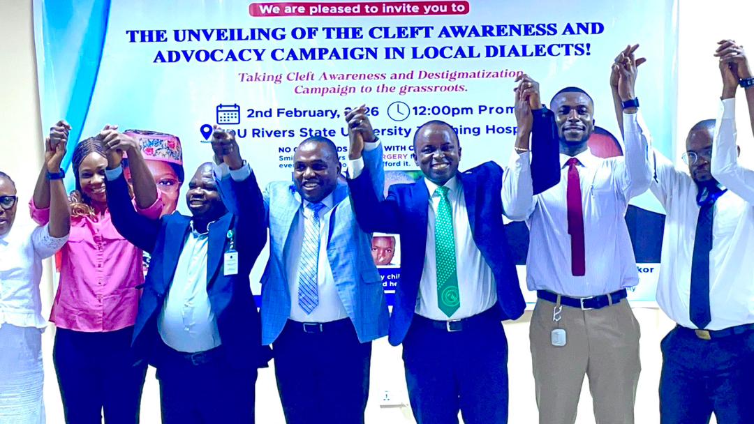DandyLoveday's tweet photo. Free Surgery on Cleft children launched at Rivers State University Teaching Hospital with Smile Train on Mon. 2nd Feb. 2026

Speaking at the unveiling of Cleft awareness and advocacy campaign in local dialects, Prof. Chizindu A. Alikor, the Chief Medical Director revealed that.. https://t.co/D5jUhlhe5z