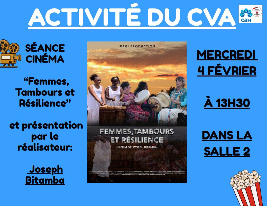 JBitamba's tweet photo. Projection “Femmes, Tambours et Résiliences”.                                             @Centre Heritage Toronto https://t.co/3zBwGFbJ37