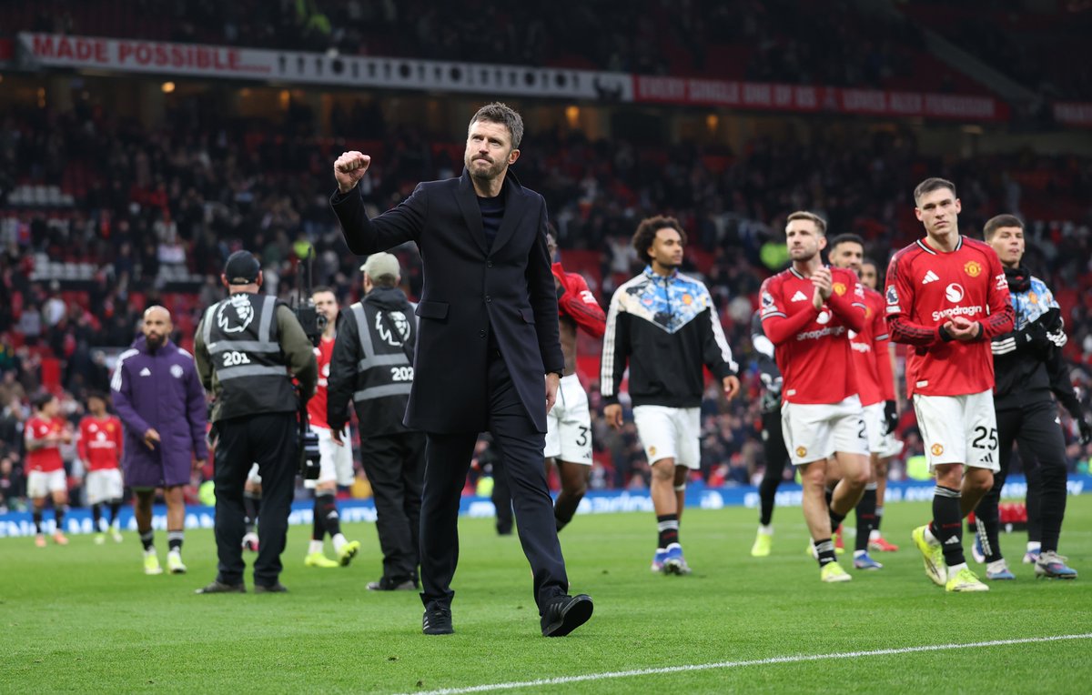 ManUtd's tweet image. Three wins from three but there's still more to come 👊