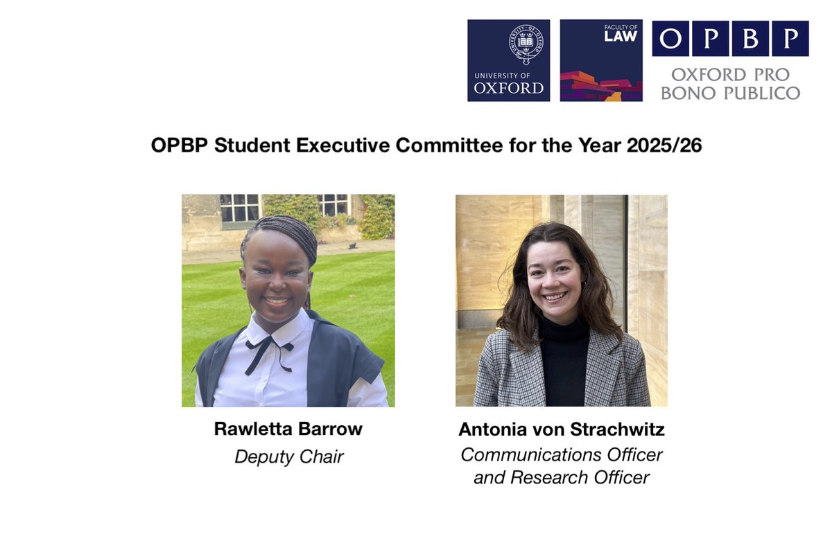 OPBPatOxford's tweet photo. We are delighted to introduce the OPBP Student Executive Committee for the year 2025/26!

Learn more about our Committee here: https://t.co/FfwzUrp873 https://t.co/EoFiV317fw