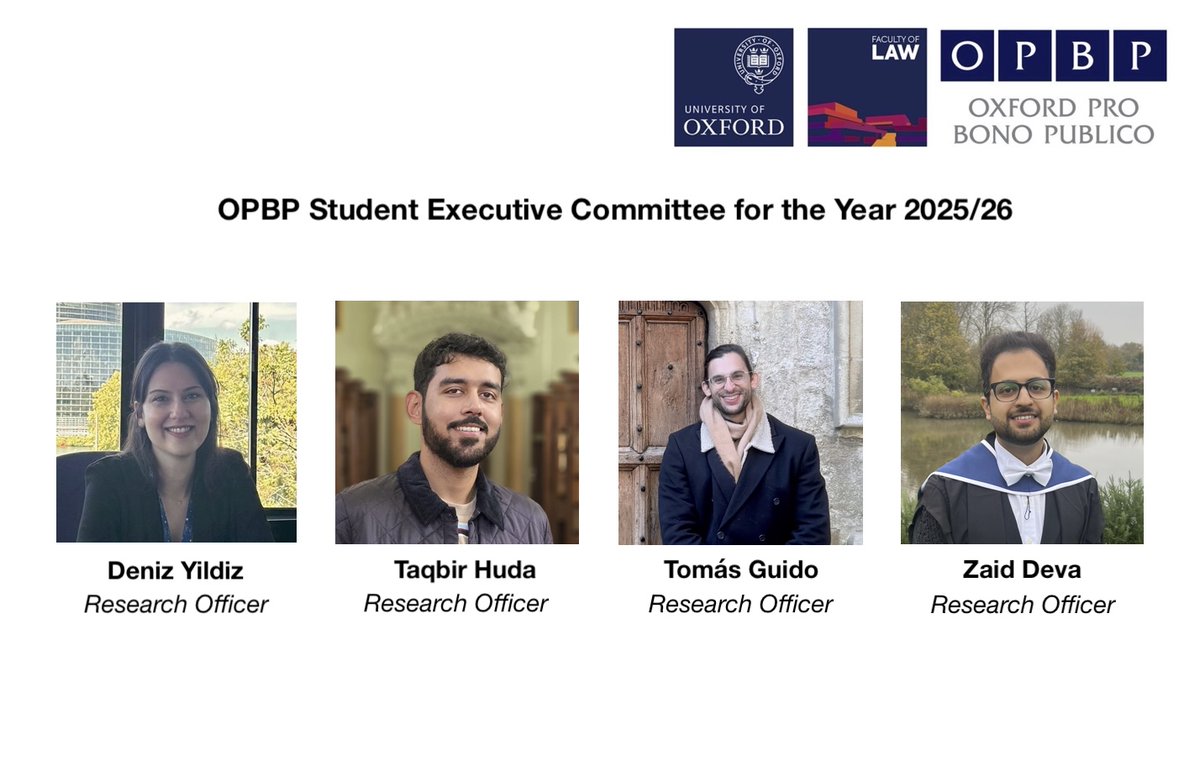 OPBPatOxford's tweet photo. We are delighted to introduce the OPBP Student Executive Committee for the year 2025/26!

Learn more about our Committee here: https://t.co/FfwzUrp873 https://t.co/EoFiV317fw