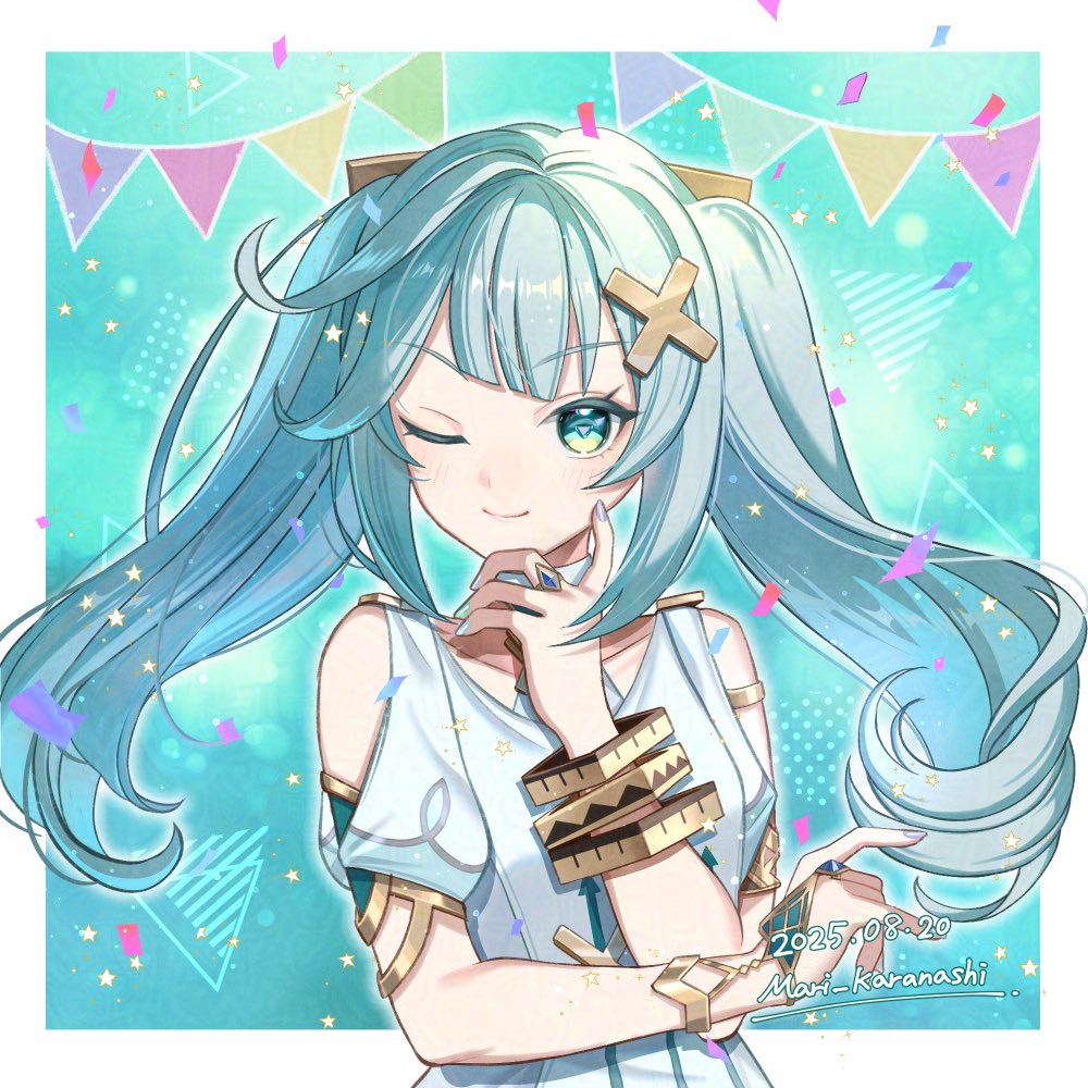 バーバラ(原神) 「#ツインテールの日 #GenshinImpact」|カラナシ マリのイラスト