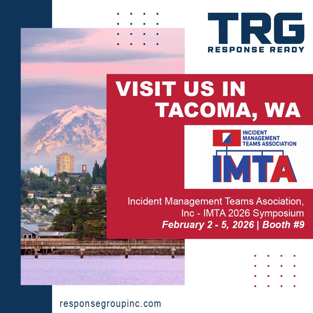 ResponseGroup's tweet photo. We’re excited to be at the Incident Management Teams Association, Inc. Symposium this week and connecting with emergency management professionals. Visit us at Booth # 9. We’d love to meet you! #emergencymanagement #crisisresponse #incidentresponse #trgresponseready https://t.co/p005fZRyew