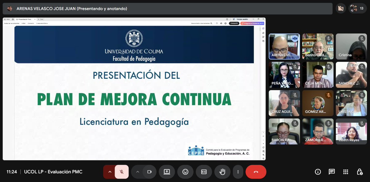El #CEPPE realizó el 30 de enero la #evaluación al plan de mejor continua de la Lic. en #Pedagogía de la <a href="/udec_oficial/">Universidad de Colima</a> Agradecemos a la institución por su apertura y a los pares evaluadores por sus aportaciones para fortalecer la calidad educativa.
#acreditación
#Colima
#UCol