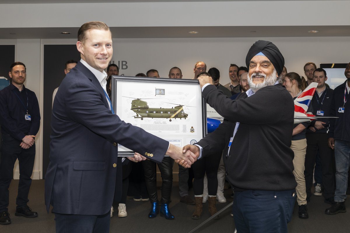 RAF_Odiham's tweet image. ✈️ Last week, RAF Odiham's Continuing Airworthiness Management Organisation (CAMO) visited @britishairways Engineering, sharing best practice on safety, compliance and maintenance.
Thanks to BA for hosting a great learning day ✈️
#RAFOdiham #CAMO #BritishAirways #Airworthiness