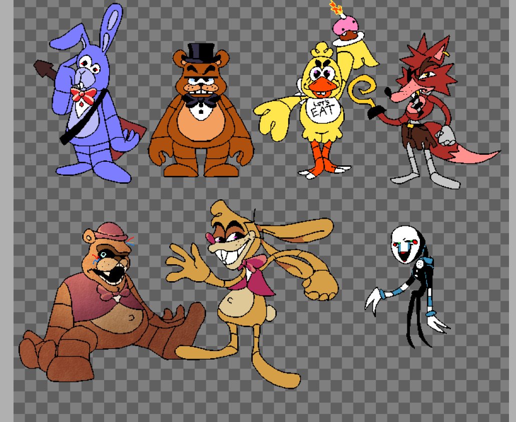 I've been thinking of doing a random FNaF AU again... Some human ...