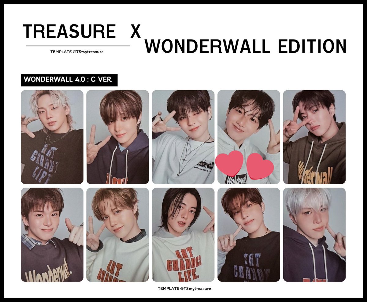 TREASURE WONDERWALL 特典 トレカ 交換 本国ペンサ 

譲　Aver 🦔🦁🤖🐰🦋🐺🐮

求　Cver 🐨 > 買取

郵送もしくは京セラ手渡し可能です。
リプ又はDMお願いいたします🙇🏻‍♀️
 #TREASURE交換