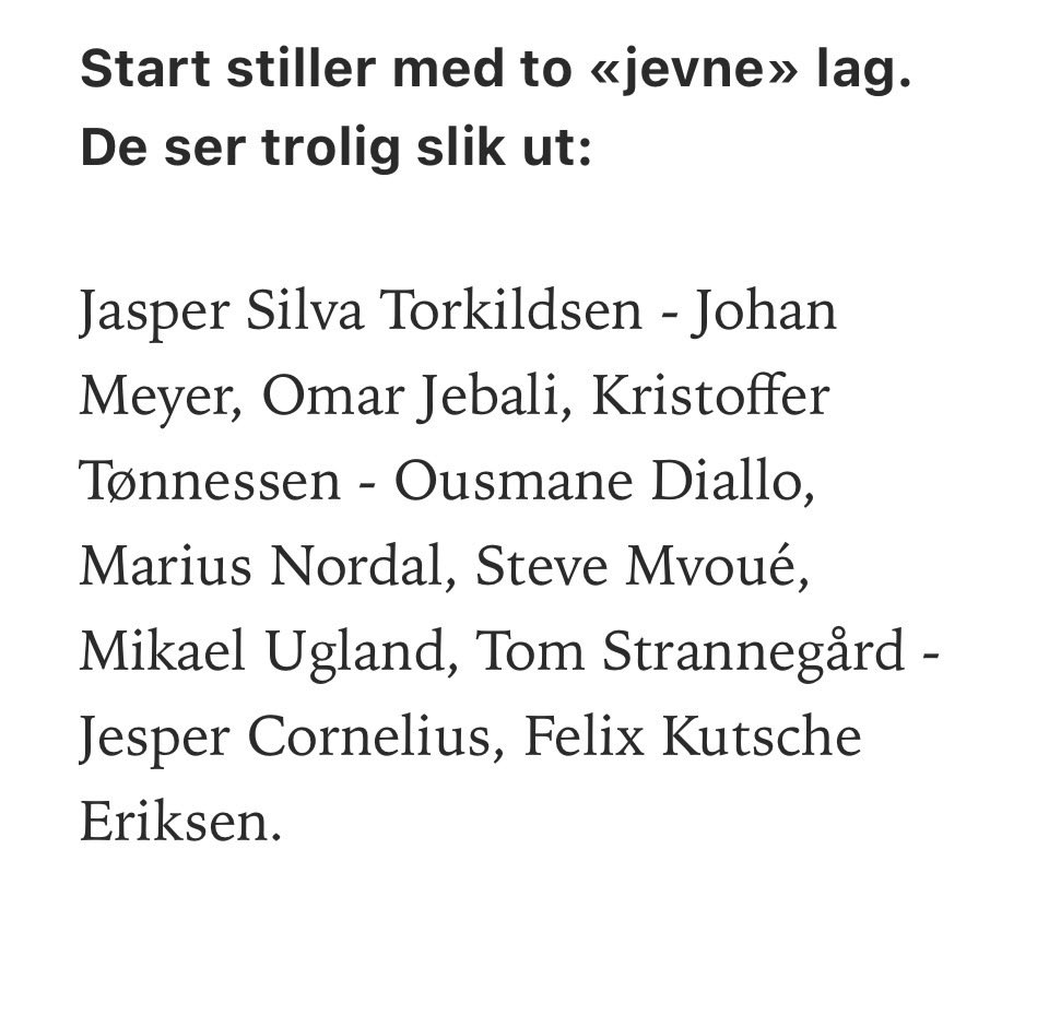 Nordal i en sentralmidt rolle? Jeg har sett alt nå