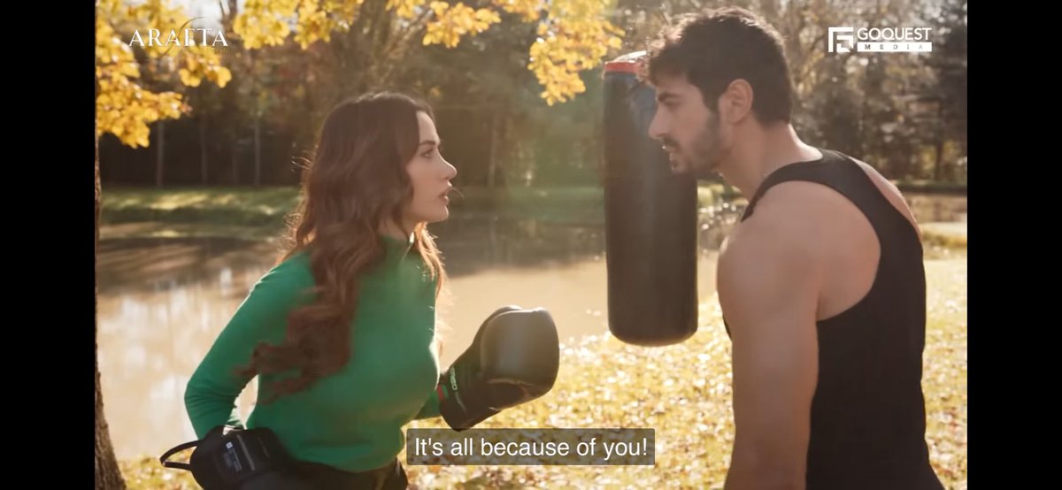 mandys86's tweet photo. Not them boxing out their frustrations on each other! Love how Mercan always pushes Ates to communicate with her instead of shutting down when he’s hurt #Arafta #MerTeş https://t.co/ANlNrxb0BD