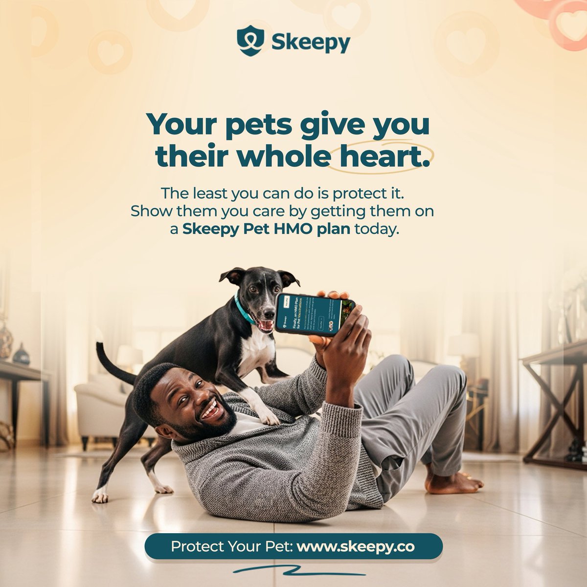 skeepyhq's tweet photo. Say "I love you" to your furry babies with a Skeepy Pet HMO plan.