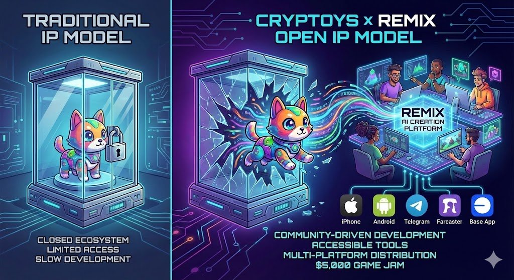 mapupresident's tweet image. #Cryptoys #Remix

え、マジで！？あのCryptoysが自社IPを一般開放するってよ！！

これ、Web3ゲームの未来すぎる。 Zoo-F-O Escapeの世界を使って、誰でもゲームが作れる「ゲームジャム」が開催中。

ぶっちゃけ、今までのIPホルダーってガチガチに権利守るだけだったじゃん？ でもCryptoysは違う。