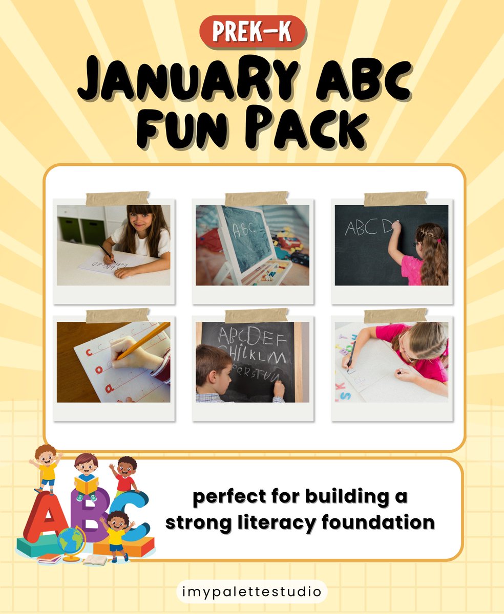imypalettex's tweet photo. ❄️ January alphabet pack keeps PreK–Kindergarten learning consistent and fun

AVAILABLE NOW ON TPT
🔗 https://t.co/kOf0eYSXtN

#TPT #imypalettestudio #consistentlearning #alphabetfun #winterpack #prekclassroom #kindergartenteachers https://t.co/oYgXBeXCol