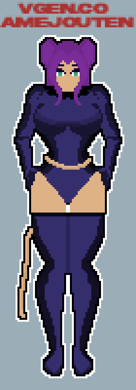 AmeJouten's tweet photo. Don't ask me why i lean towards making a Rat / Samus based girl, this one kind of feels like a sticker? almost.

#pixelart #pixelartist #vgen #vgecomm https://t.co/YZKAdzP5oC