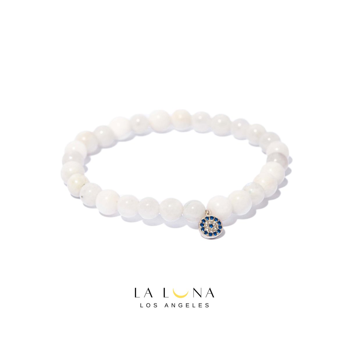 La Luna Los Angeles sterling silver evil eye jewelry 🧿 moonstone bracelet 🧿