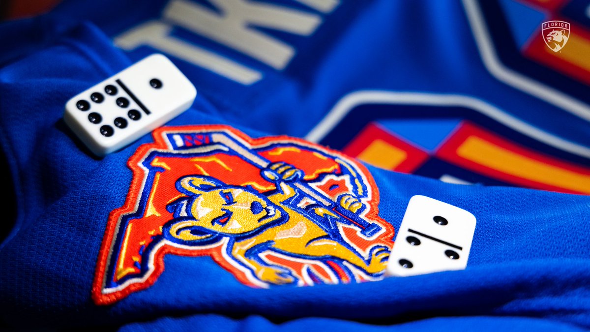 FlaPanthers's tweet image. Turning up the heat 🔥

This year's Vamos Gatos jerseys, designed by the very talented Rekal!