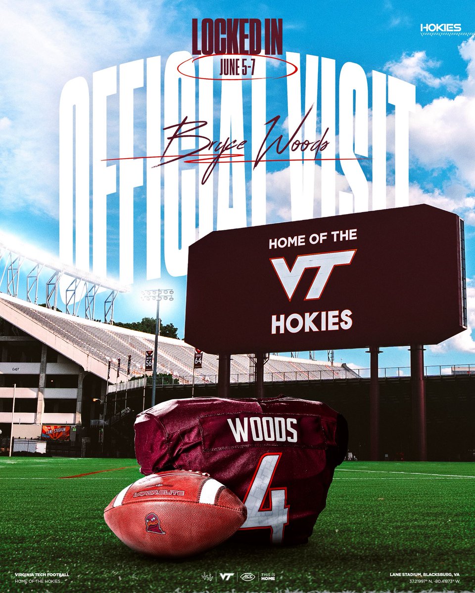 brycewoods27's tweet photo. New Wave🌊 #officialvisit #GoHokies 🦃🦃 https://t.co/Z1URLz0TjL