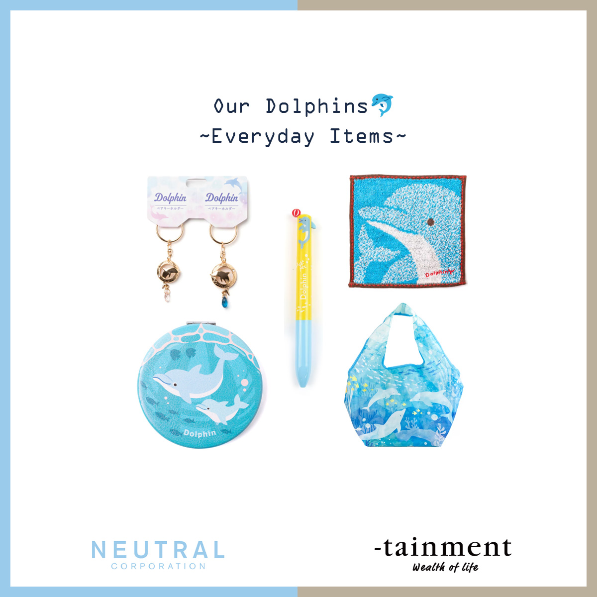 ntrl_1995's tweet image. わたしたちのイルカグッズその２🐬

毎日のお供に♪♪

お求めは  #水族館 とECストアで✨
🛒-tainment #テインメント
tainment.shop

🏢 NEUTRAL CORPORATION
#ニュートラルコーポレーション
ntrl.co.jp

#水族館グッズ #水族館好きさんと繋がりたい #イルカだらけ