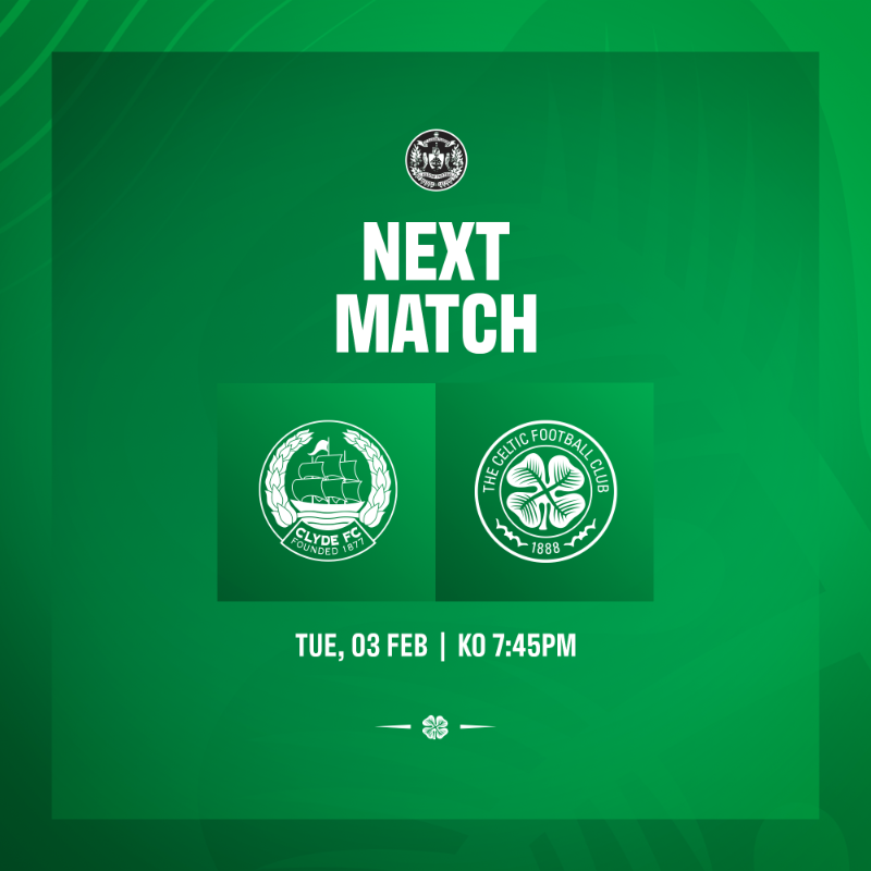 CelticFCB's tweet photo. Next up, we take on Clyde in the #GlasgowCup 🏆

📺 With the match being played behind closed doors, a live stream from the home side is available to buy below ⤵️

#CLYCEL | #CelticFC🍀