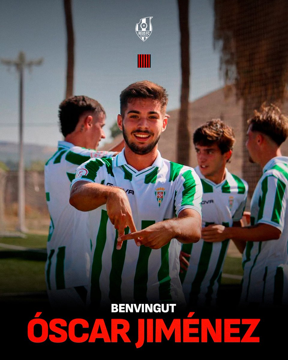 ReusFCR's tweet image. 𝐎𝐒𝐂𝐀𝐑 𝐉𝐈𝐌𝐄𝐍𝐄𝐙 és nou jugador del Reus FC Reddis

El davanter centre de 24 anys, nascut a Barbate i amb passat al Córdoba CF, s'incorpora a l'equip provinent de l'Ejea del Grup 2 de Segona RFEF, on ha marcat 6 dianes aquest curs

Benvingut, Óscar! ❤️🖤