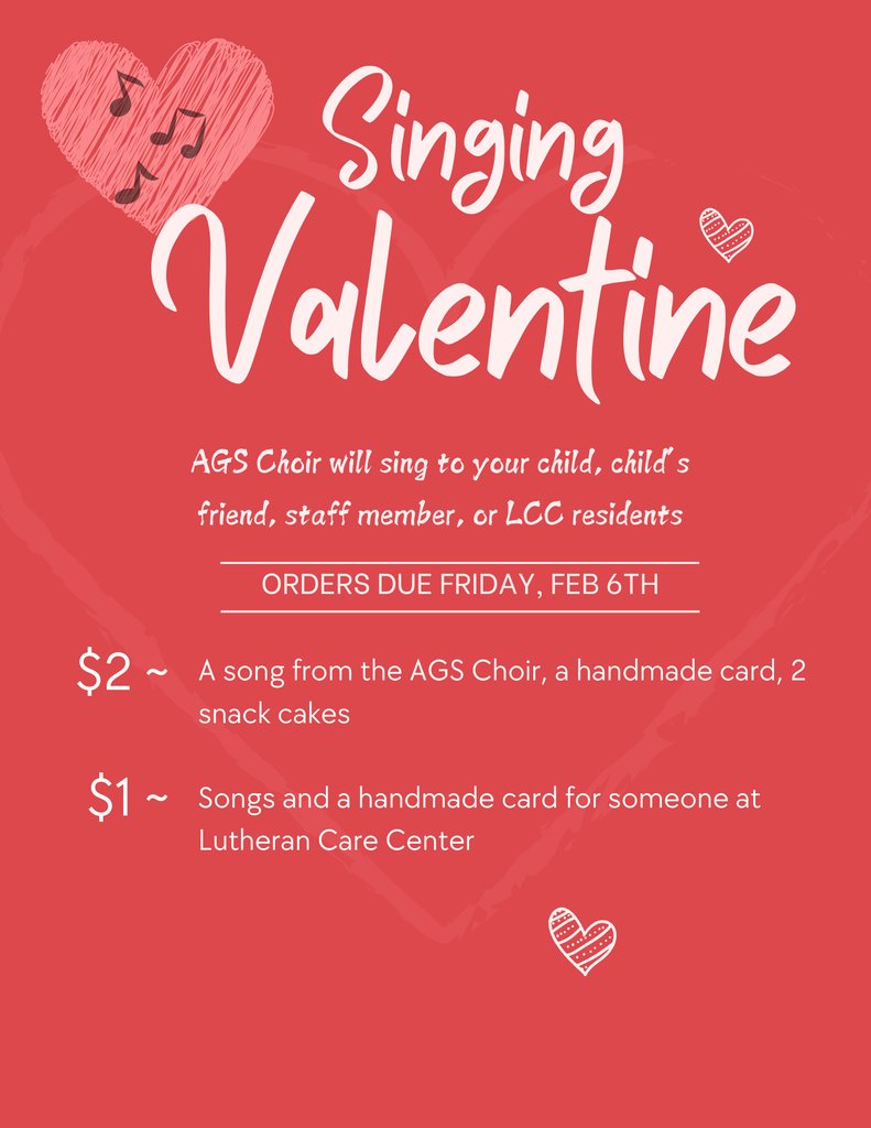 Unit10Tweets's tweet image. You can support the AGS Choir through their Singing Valentines Fundraiser this month. The money raised goes toward sheet music and student participation in music contests and festivals.