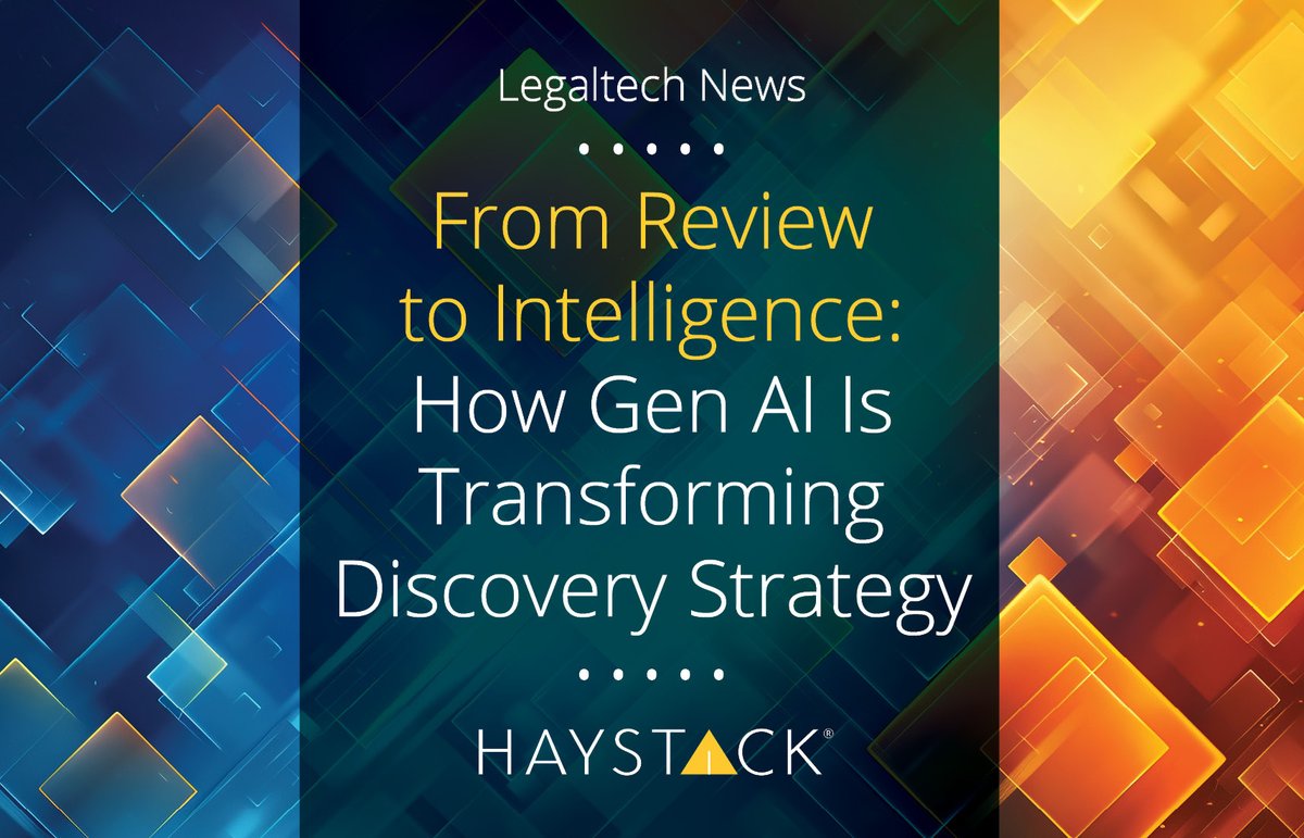 ReviewRight's tweet image. 🔄 #GenAI has quickly moved from theoretical debate to a defensible, production-ready tool in discovery.

Learn what this means for #eDiscovery and how to strategically deploy this technology: bit.ly/4t7jF2F.

#LegalTech

@HaystackID® @Legaltech_news