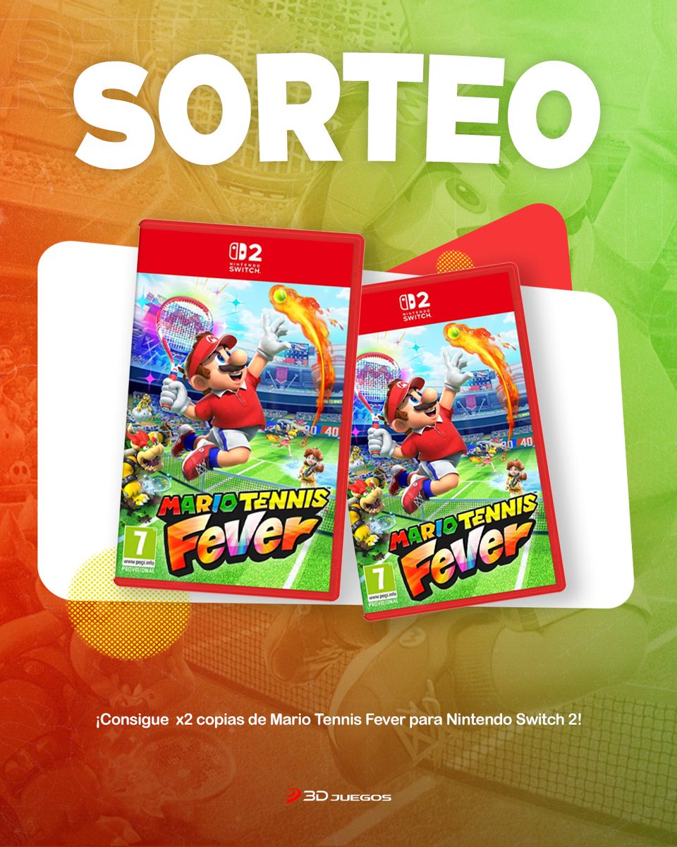 SORTEO 🎾 ¡Consigue x1 de las dos copias de Tennis Fever que sorteamos!

🔸 Sigue <a href="/3djuegos/">3DJuegos</a> 
🔸 RT este tuit
🔸 Usa #FurorPorMarioTennis y menciona a tu compañero de dobles con su personaje

Solo España y hasta 23:59*