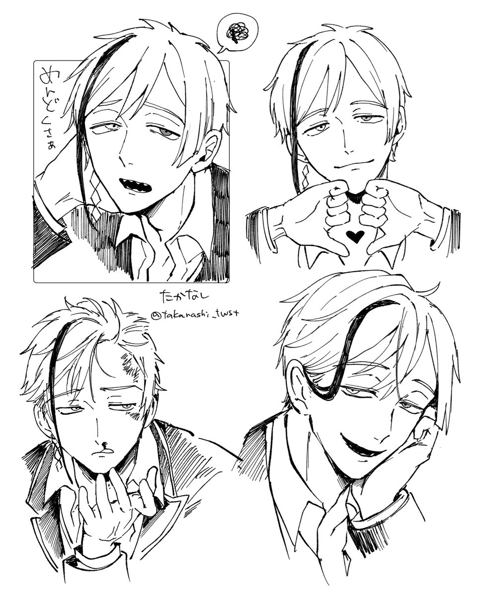 takanashi_twst's tweet photo. 顔だけ描きたかった https://t.co/eVbFAlo5uY