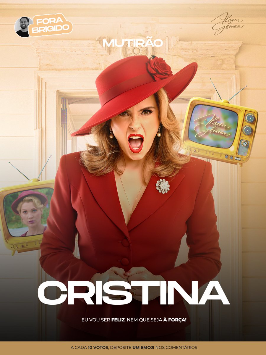 🖤 MUTIRÃO CAPÍTULO 13: CRISTINA INICIADO! 🖤

🗳️ A CADA 10 VOTOS DE TORCIDA, COMENTE UM EMOJI AQUI.

🎯 META: MIL REPLIES.

✅ O voto é para eliminar. VOTE FORA BRIGIDO!

⏰ Encerra às 13h00. 

🔗: gshow.globo.com/realities/bbb/

#ForaBrigido #BBB26