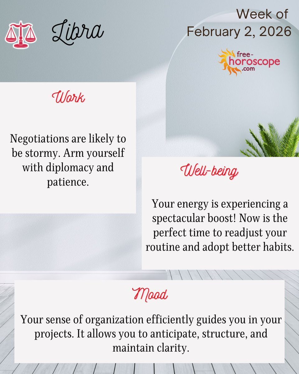 Horoscope_Free's tweet photo. February opens with a gentle energy 🌸🕊️. The first week encourages you to listen to your intuition 🌙 and reconnect with what truly matters 💫. Discover the weekly horoscope for February 2, 2026 🔮!
Have a wonderful day ☀️

https://t.co/2AVyUdXYU0
#horoscope #astrology https://t.co/N8n5CYmOQ5