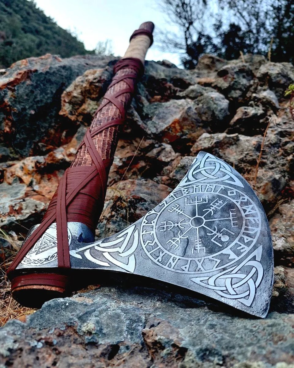 knivesmaker786's tweet photo. ⚔️ Viking Axe – Unleash the Warrior
Forged from high-carbon steel, battle-ready and balanced for swings that cleave wood or steel.
Rugged handle grips firm—channel your inner Viking warrior!
Limited stock, ships to USA. Slide into my DMs! #VikingAxe #BattleAxe #ThrowingAxe https://t.co/ChyrDpzScY