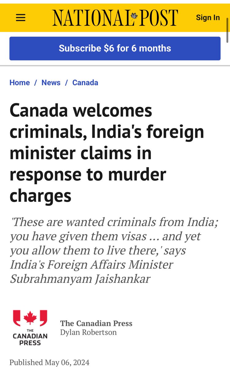 wealthmoose's tweet photo. 🚨Canada 🇨🇦 welcomes criminals from India 🇮🇳 

“These are wanted criminals from India; you have given them visas ... and yet you allow them to live there,' says India's Foreign Affairs Minister Subrahmanyam Jaishankar
@DrSJaishankar 

#Immigration #Canada #Cdnpoli https://t.co/3DIK37hINa