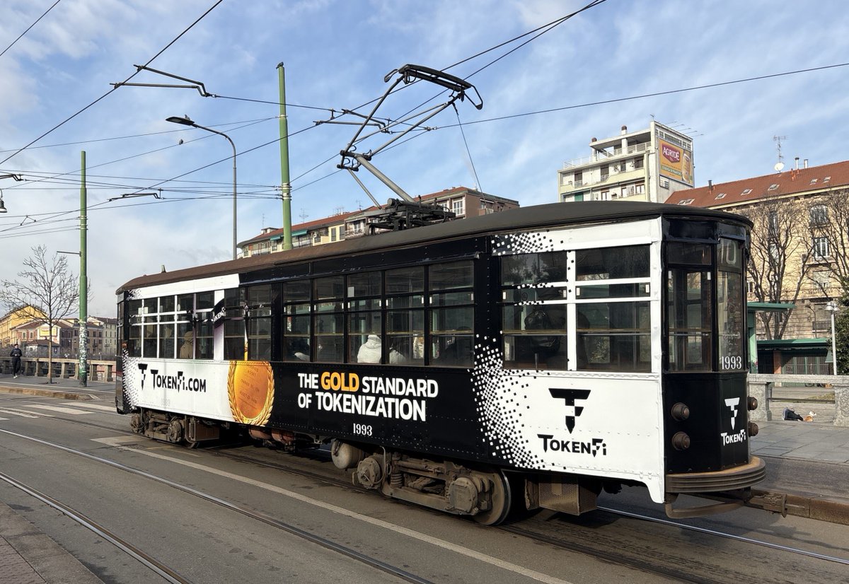TokenFi rolling through Milan, Italy, right now 🇮🇹

Fully wrapped trams across the city.

Some pictures 👇