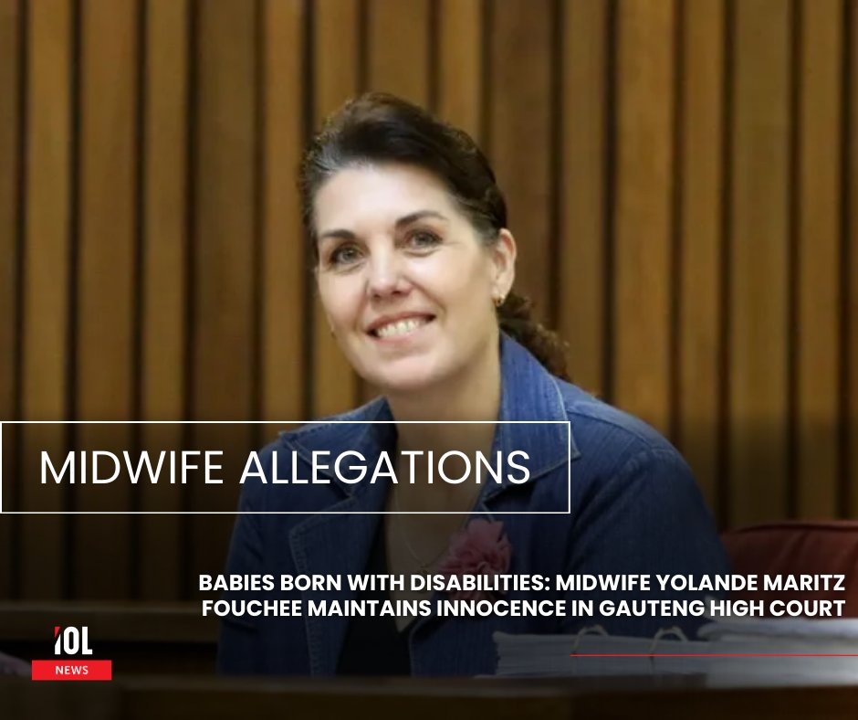 IOL's tweet photo. Former Pretoria midwife Yolande Maritz Fouchee faces 14 charges, including culpable homicide and assault, after alleged negligence led to the death and disabilities of newborns at her Pretoria East clinic.
#PretoriaTrial #MidwifeNegligence #CulpableHomicide #YolandeMaritz
Read on: https://t.co/RxH3jSjEi4