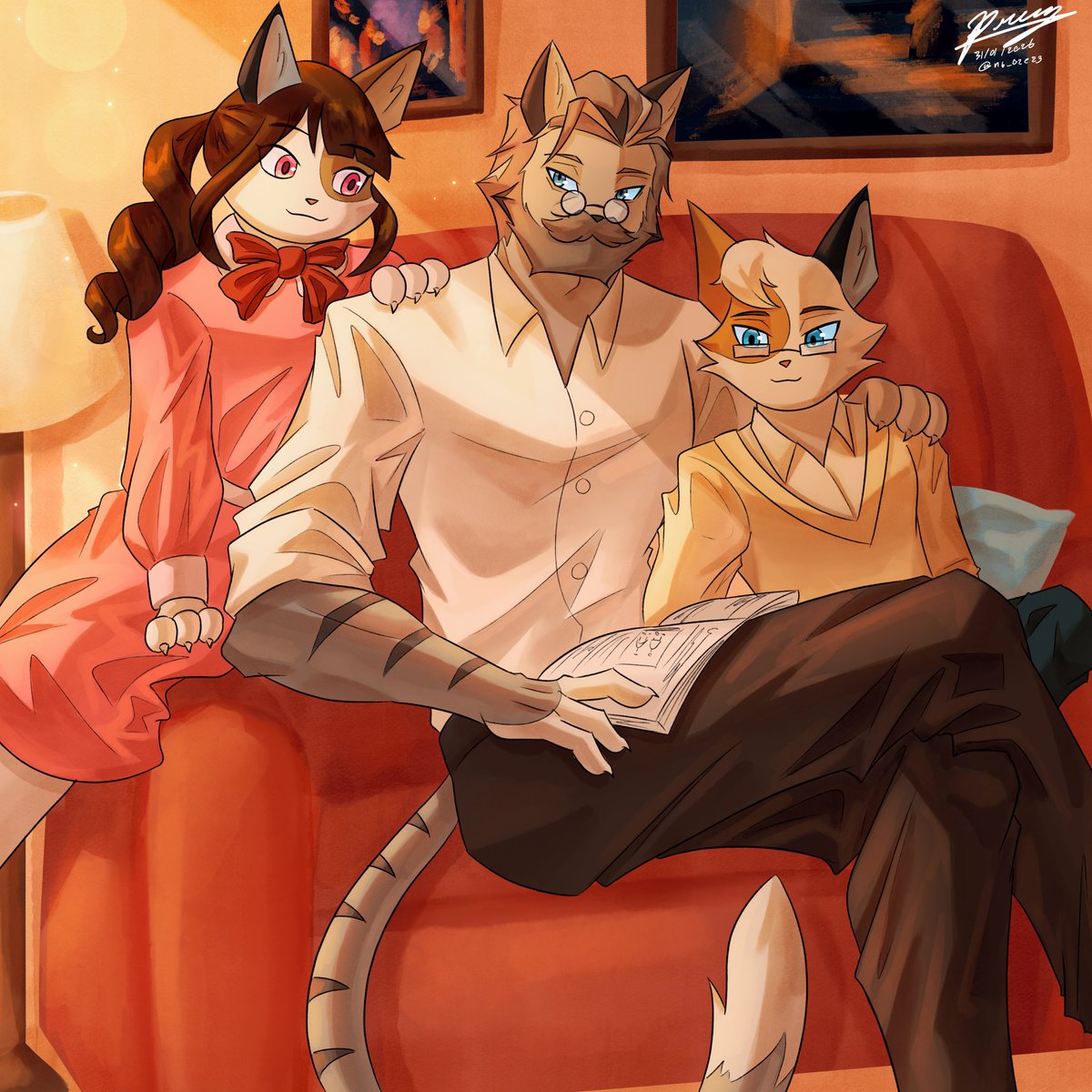 「Family bonding time」
#lackadaisy #lackadaisyOC #lackadaisyCats