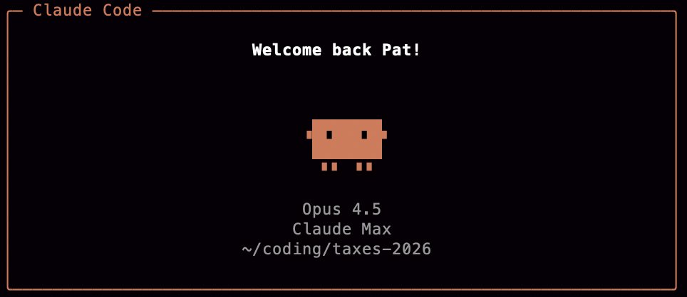 Claude Code taking over as my accountant this year. Welcome to the team, friend. Just remember to write off yourself.