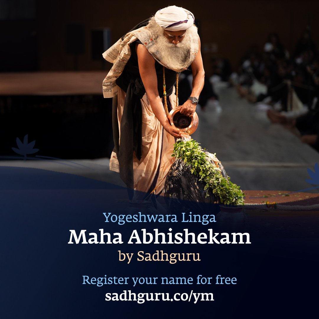 Over 1 lakh people have registered for Yogeshwara Linga Maha Abhishekam on Mahashivratri 2026. What are you waiting for? 

Register for Free: sadhguru.co/ym

#MSR2026YLMA #IshaMahashivratri2026 #Mahashivratri2026