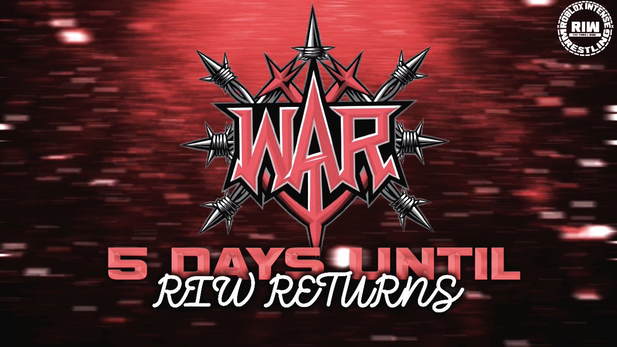 WE ARE LESS THEN A WEEK AWAY... FROM THE RETURN OF THE MOST INTENSE WRESTLING! 🔥

This is a show you do NOT want to miss..

FEB 7TH 3PM EST.

#RIWReturn