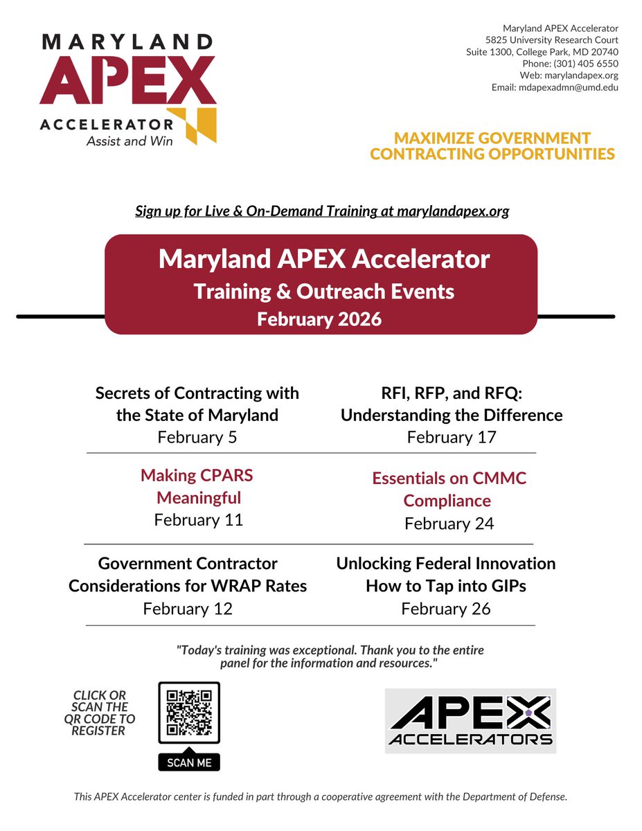 Maryland APEX Accelerator tweet media