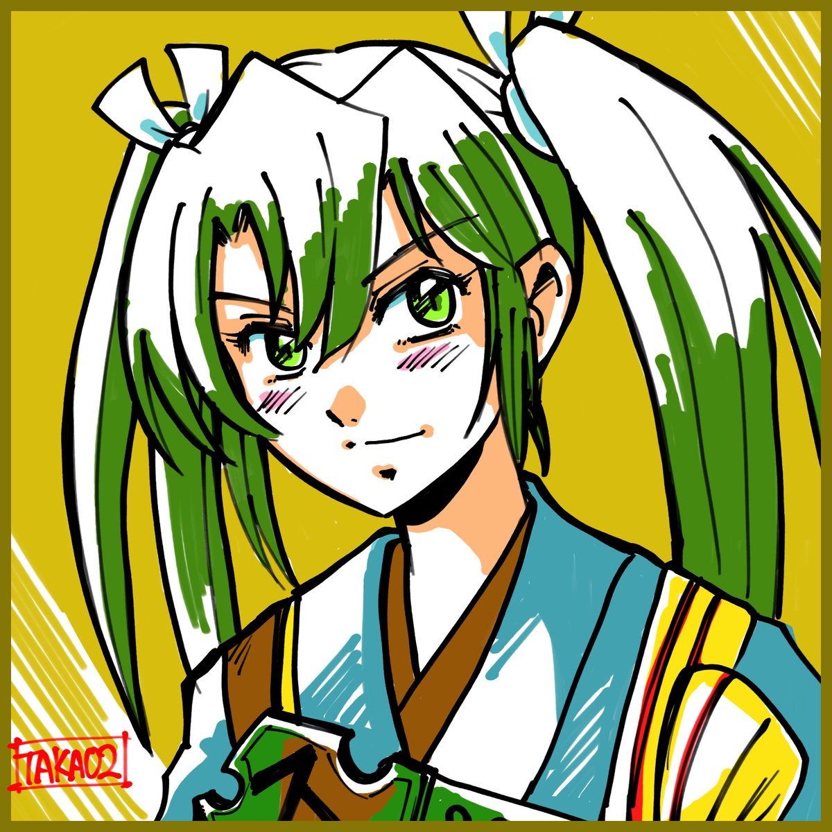 蒼龍(艦これ) 「#ツインテールの日 艦娘さんにはツインテール娘多いけど 描いたことあるのはいつも」|TAKA02のイラスト