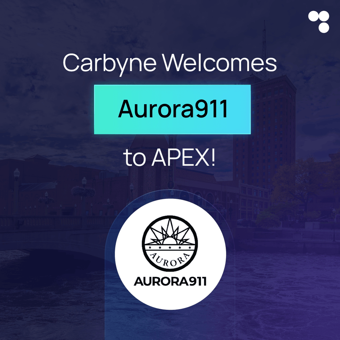 Welcome to Carbyne - Aurora911!

We’re proud to support your mission—because #EveryPersonCounts.

#PublicSafety #NG911 #EmergencyCommunications #CommunitySafety #TechForGood