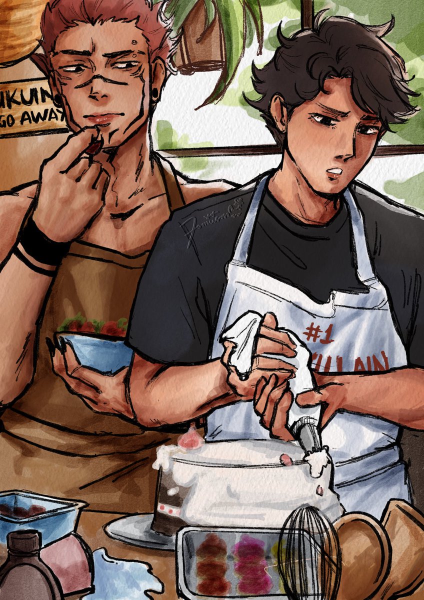 DAY 1 of ??? 

what the hell, sure. domestic sukuna and oikawa. 

#sukunaryomen #oikawatooru #Haikyuu